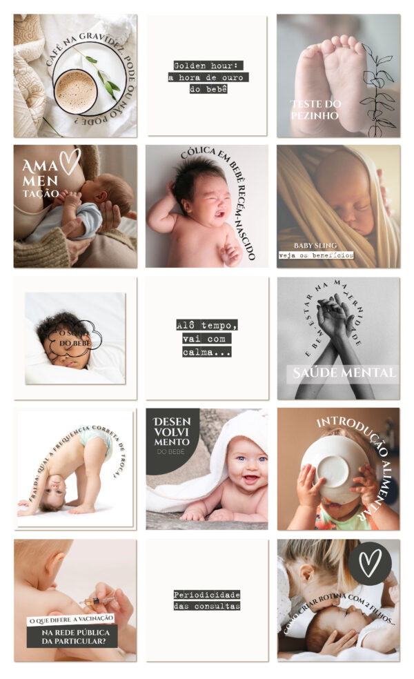 Instagram Post Design Pack – para pediatras
