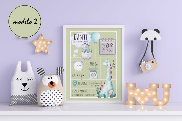 poster decorativo para quarto do bebê personalizado